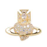Gold earring,front view
