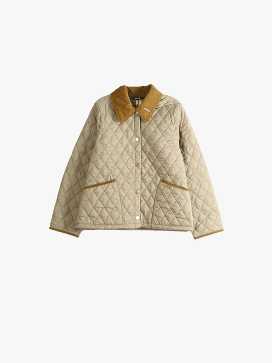Tan jacket, front view