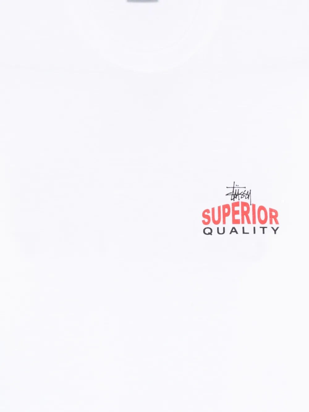 Close up of white t-shirt, showing texture of the cotton fabric