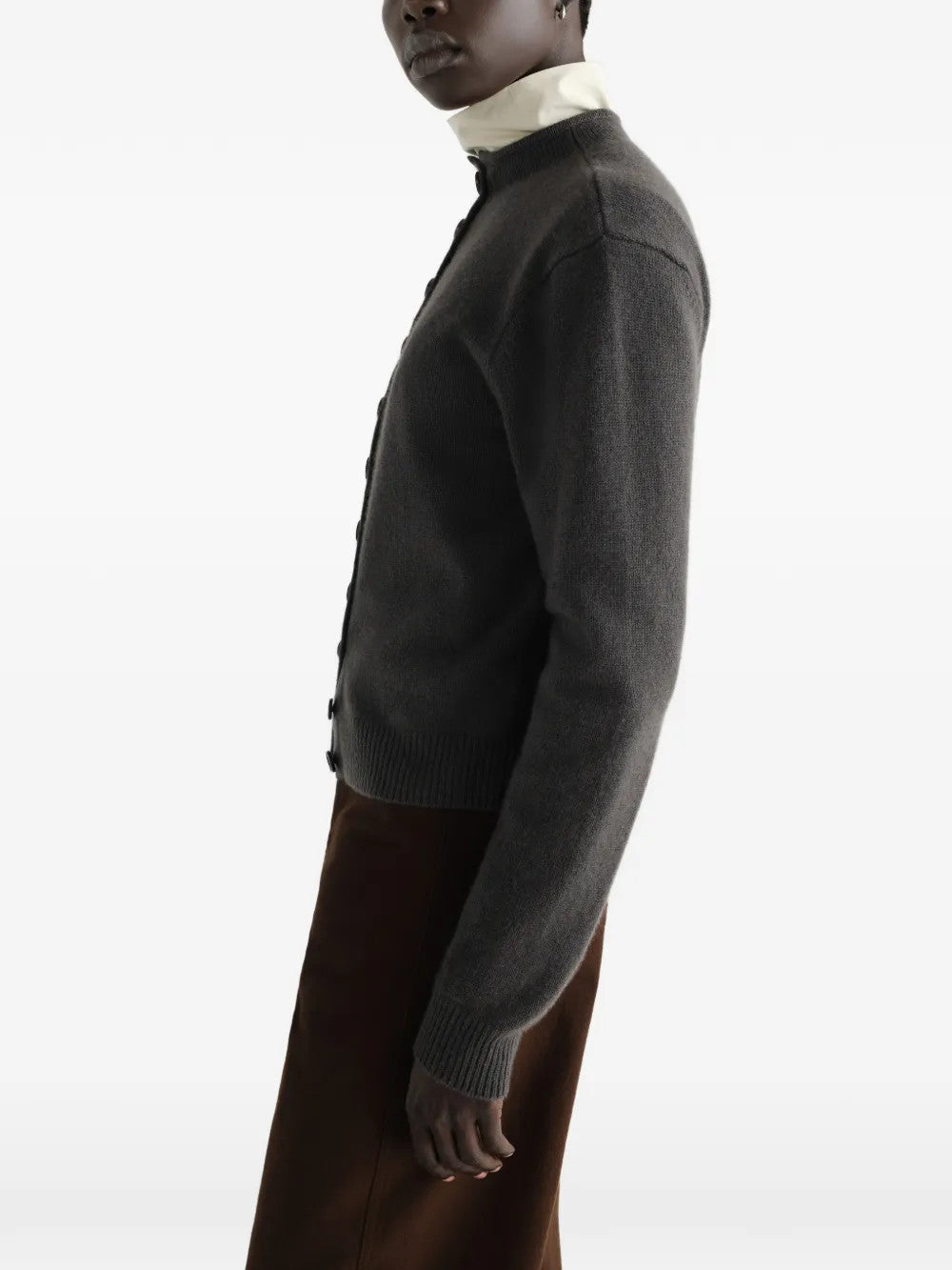 Grey knitwear, full body view