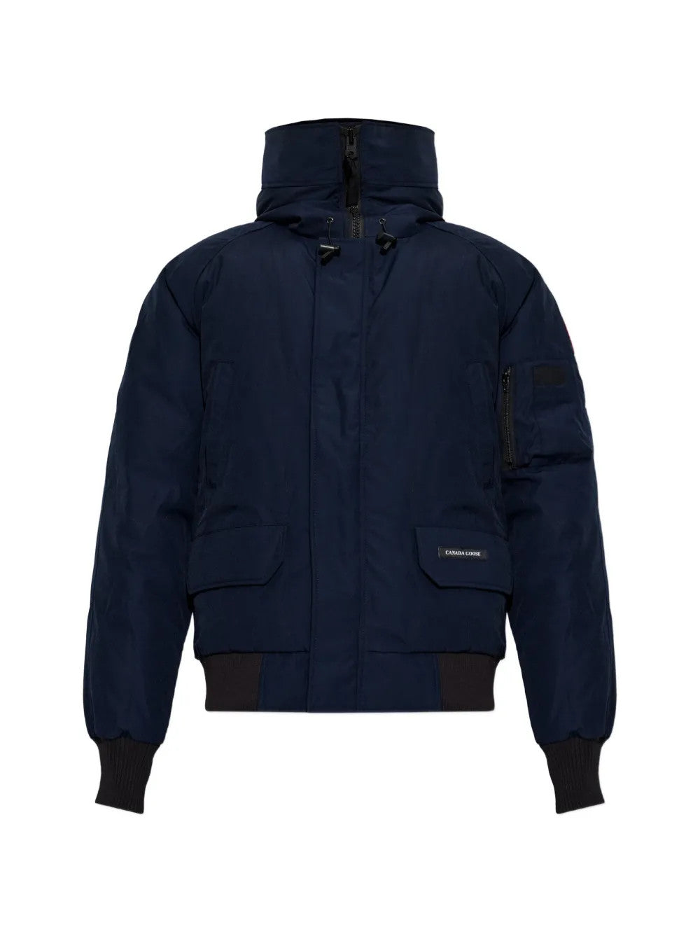 Navy jacket, front view