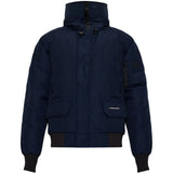 Navy jacket, front view