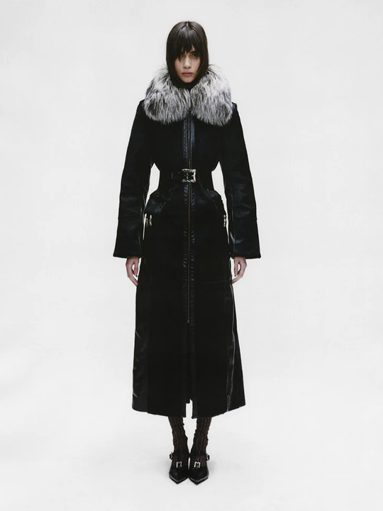 black jacket,full body view