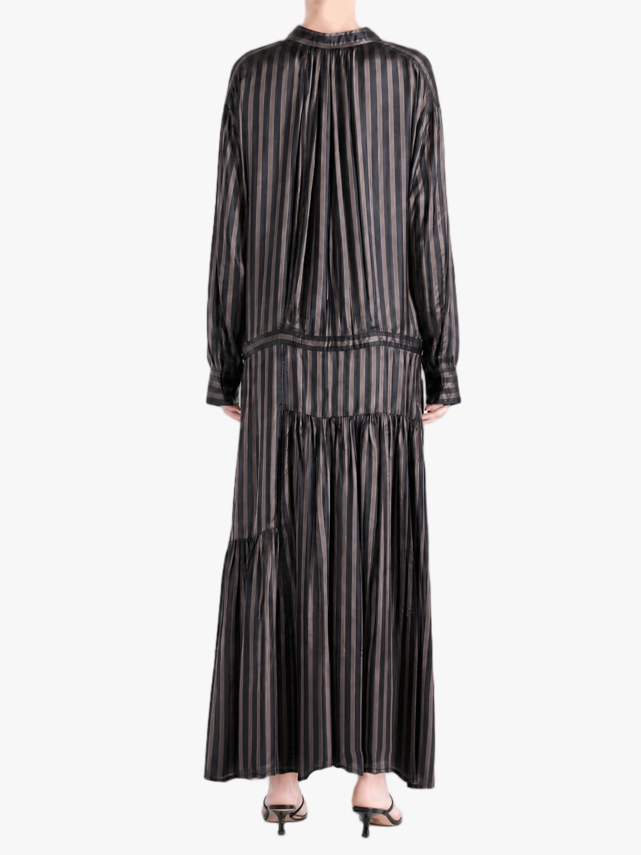 Navy dress, full body view