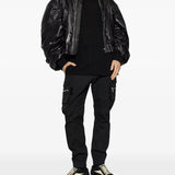 Black t-shirts, full body view