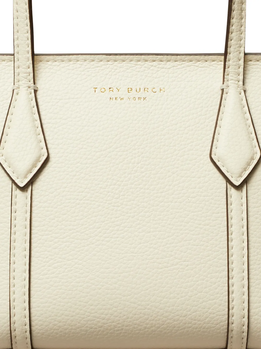 Close up of White bags, showing texture of the calf Leather fabric