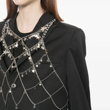 close up of grey tops, showing texture of the aluminium fabric