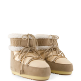 Tan boots, front view