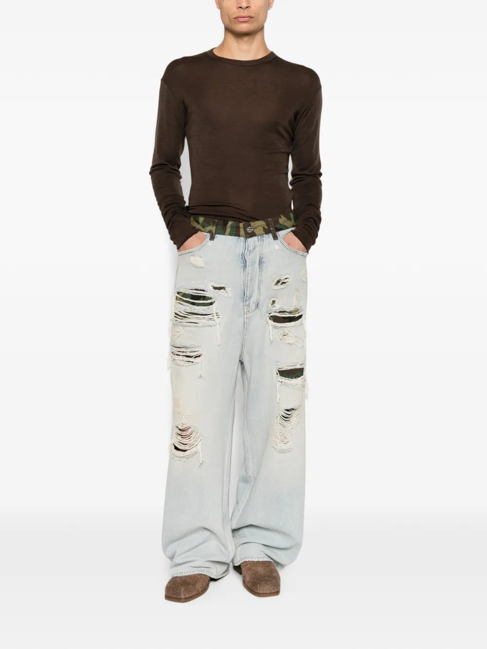 Blue jeans, full body view