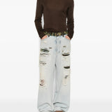 Blue jeans, full body view