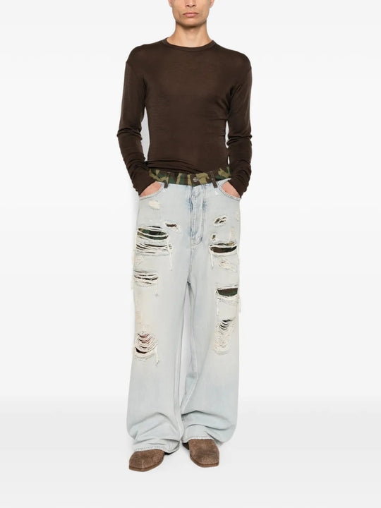 Blue jeans, full body view