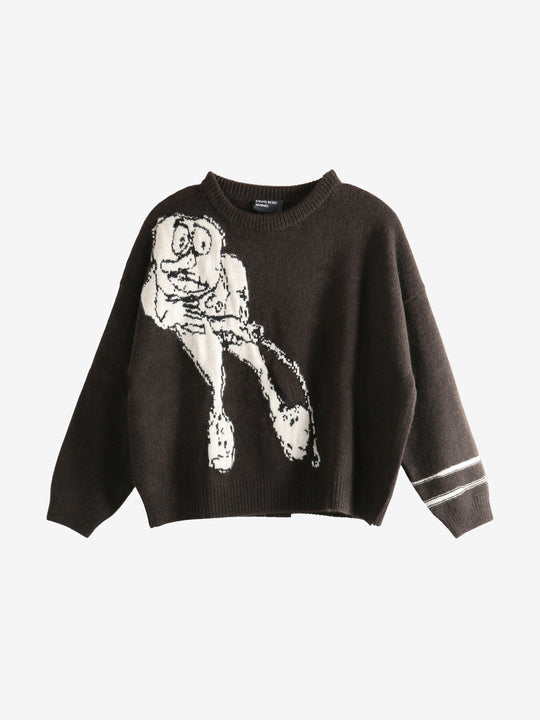 Black sweater, front view