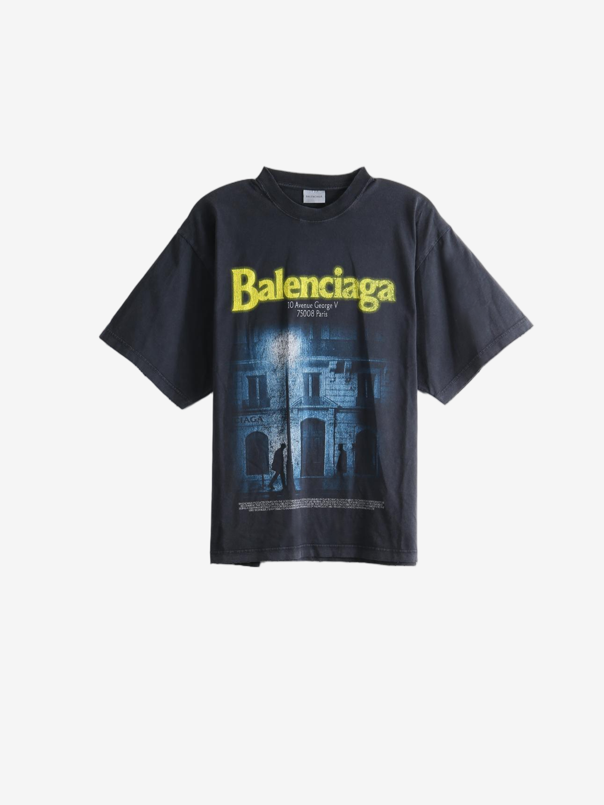 Black t-shirt, front view