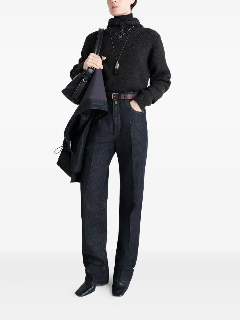 Black sweater,full body view