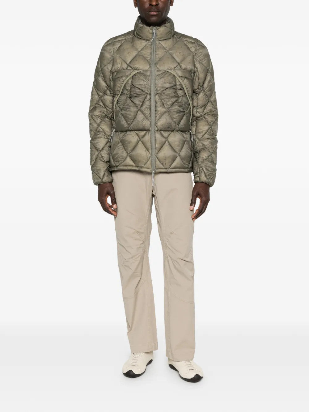 Green jacket, full body view