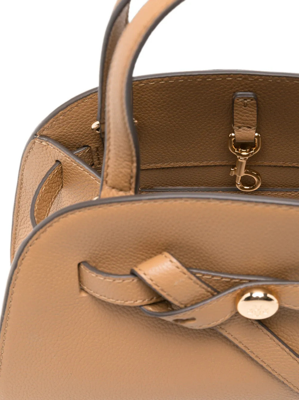 Tan bag, front view