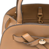 Tan bag, front view