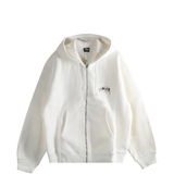 white hoodie, front view