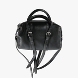 Black bags, back view