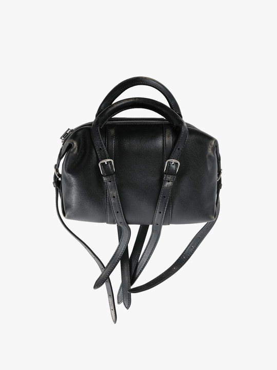 Black bags, back view