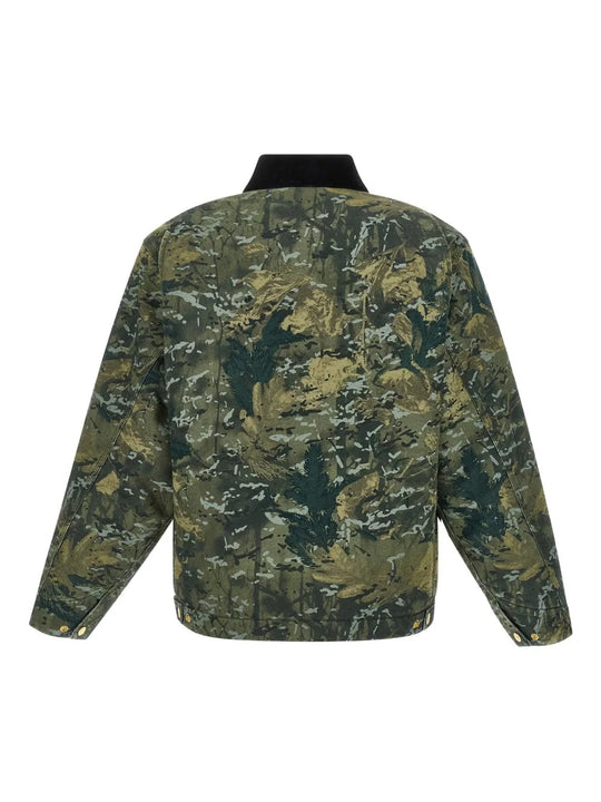 Green jacket, back view