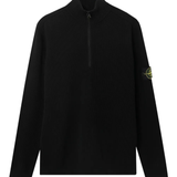 Black polo shirt, front view