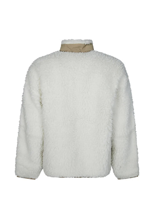 Tan jacket, back view