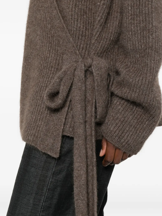 Close up of brown shirts, showing texture of the racoon fur fabric