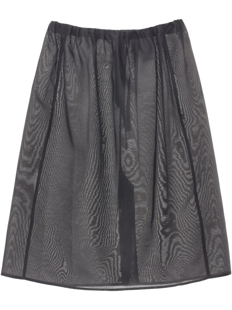 AMOMENTO - Women Shirring Organza Skirt – Atelier New York AMOMENTO - Women Shirring Organza Skirt – Atelier New York