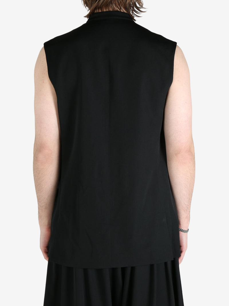 YOHJI YAMAMOTO POUR HOMME - Men Stand Collar Vest