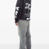 Black T-shirt, full body view