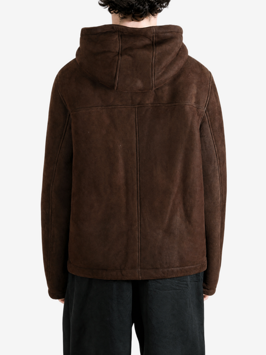 Brown jacket, full body view