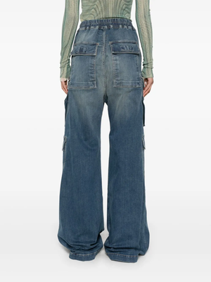 RICK OWENS DRKSHDW - Women Pantaloni In Denim Double Cargo Jumbo Belas Jeans