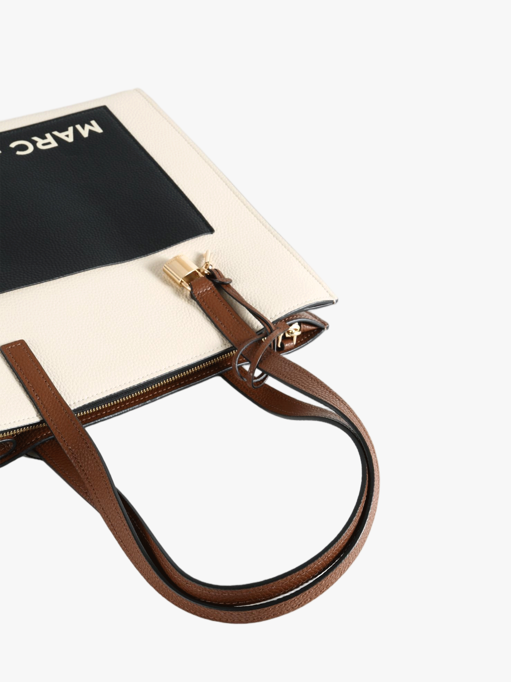 Tan bag, front view