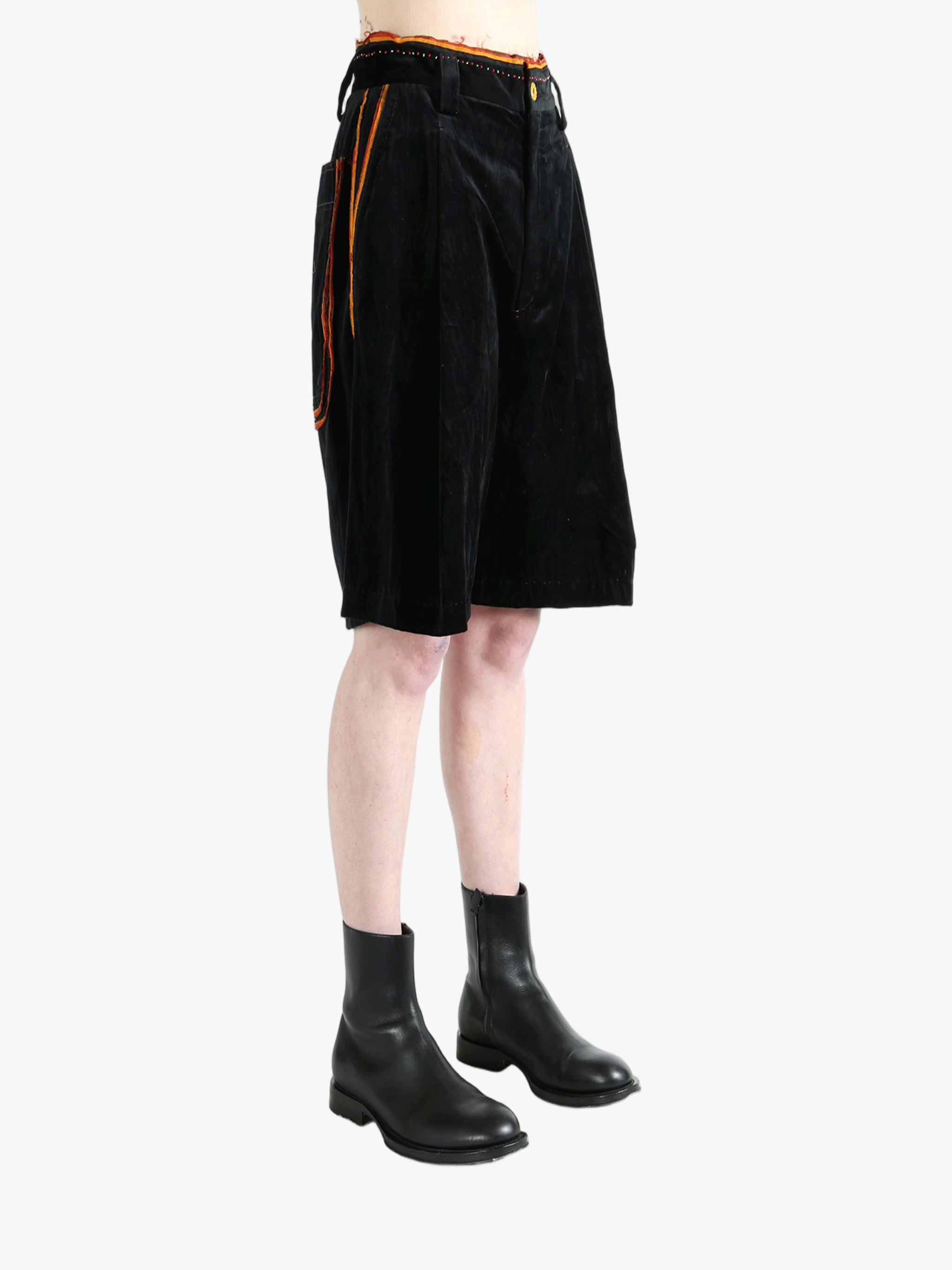 Black shorts worn by a person, showingt he short's fit