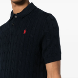 Close up of navy kintwear, showing texture of the cotton fabric