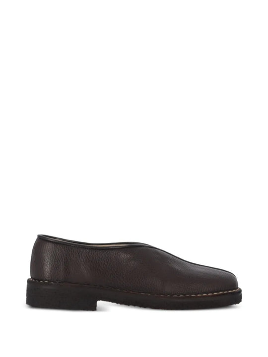 Brown flats, side view