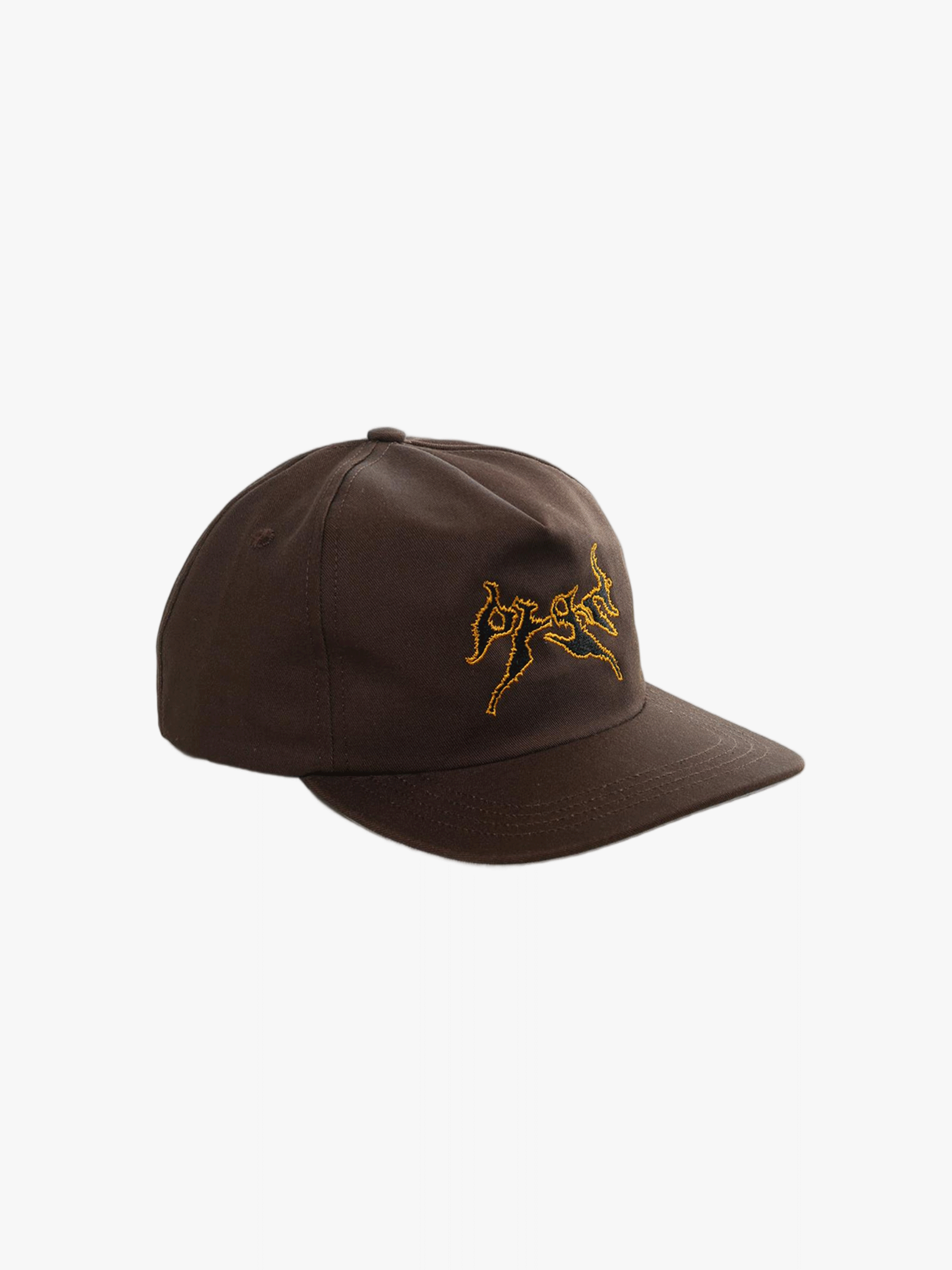 Brown hat, side view