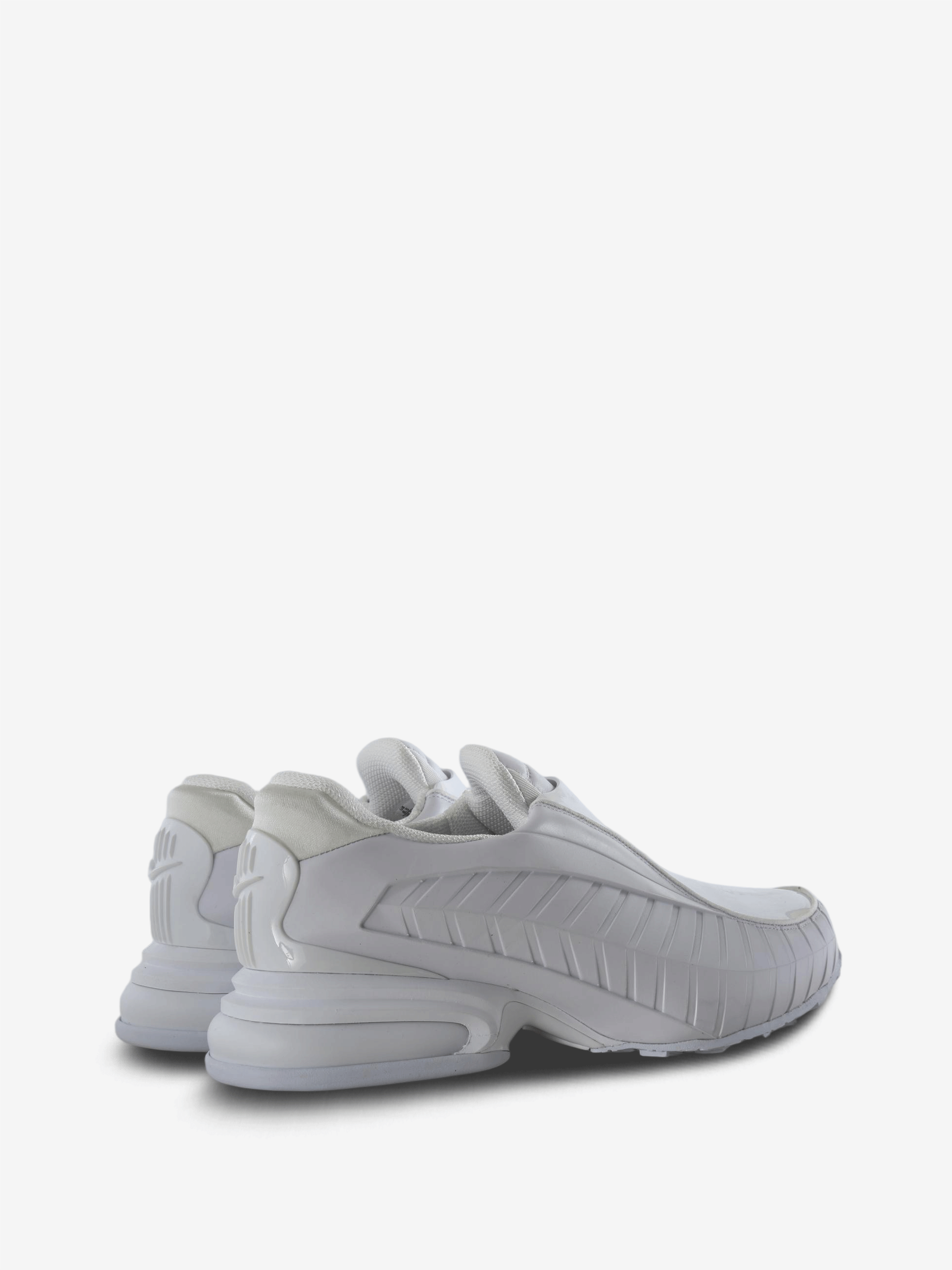 White shoes, back view