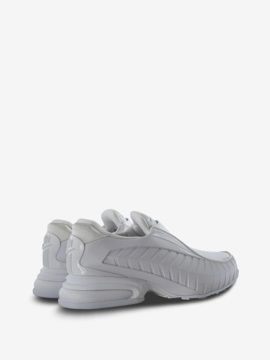 White shoes, back view