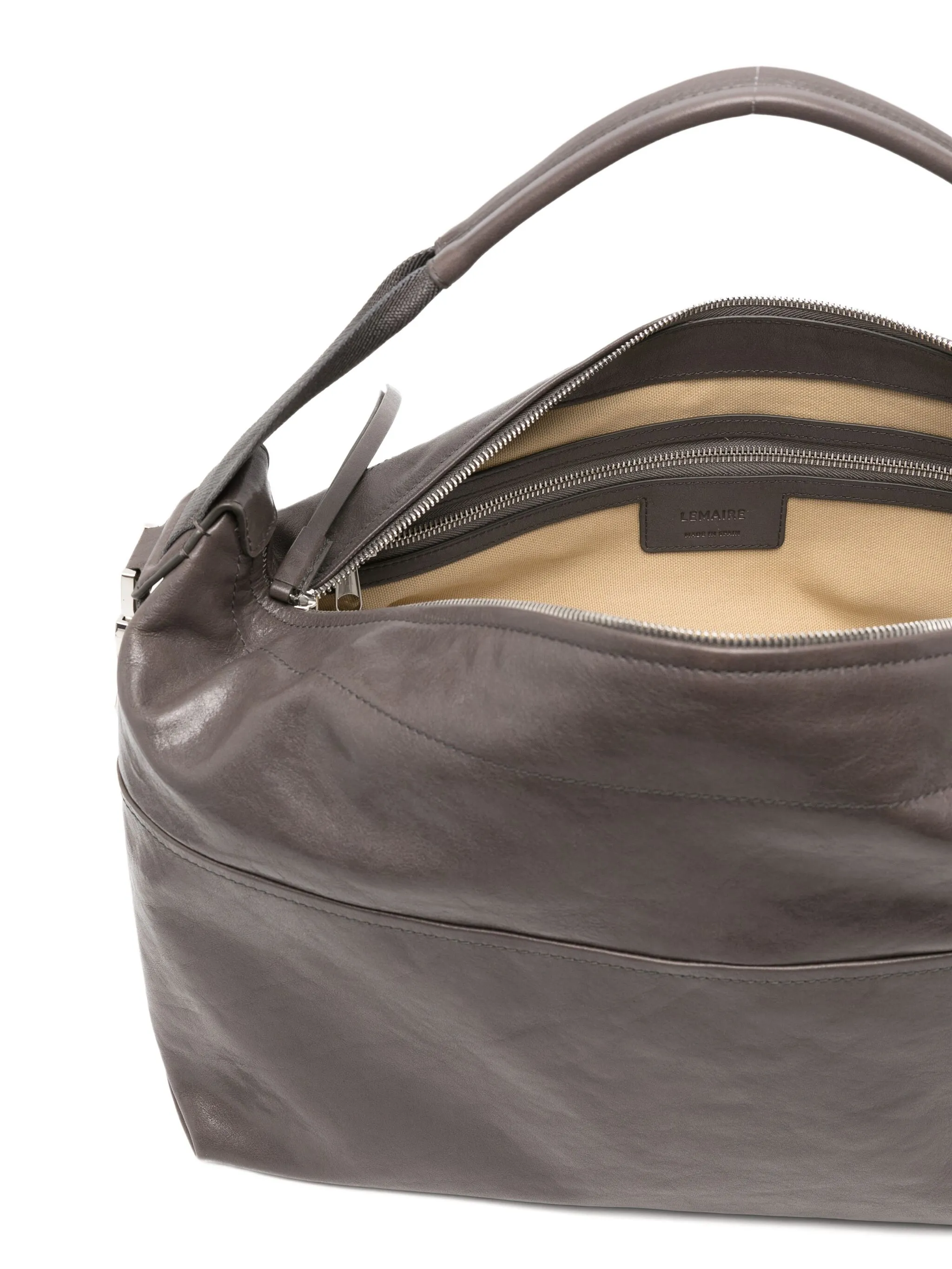 grey bag , inside view