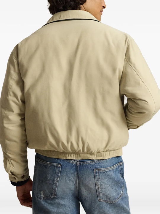 Tan jacket, full body view