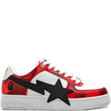 Red sneakers, front view