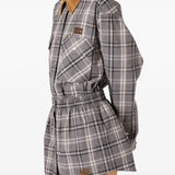 Grey shirts worn by a person, showing the shirts fit