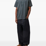 grey t-shirt, full body view