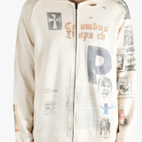 White sweats worn by a person, showing the sweats' fit