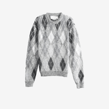 Grey knitwear, front view