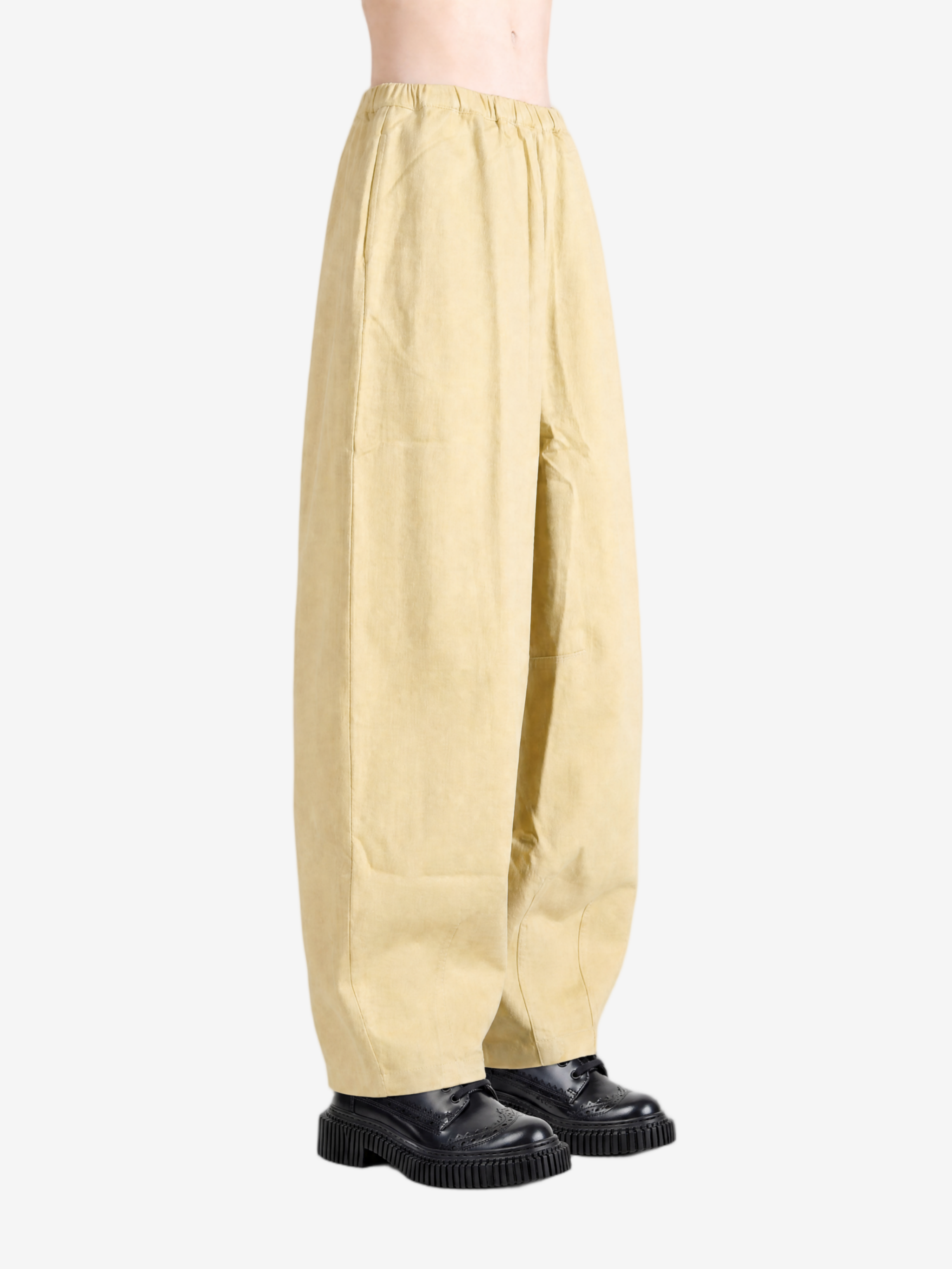 Yellow pants, full body view