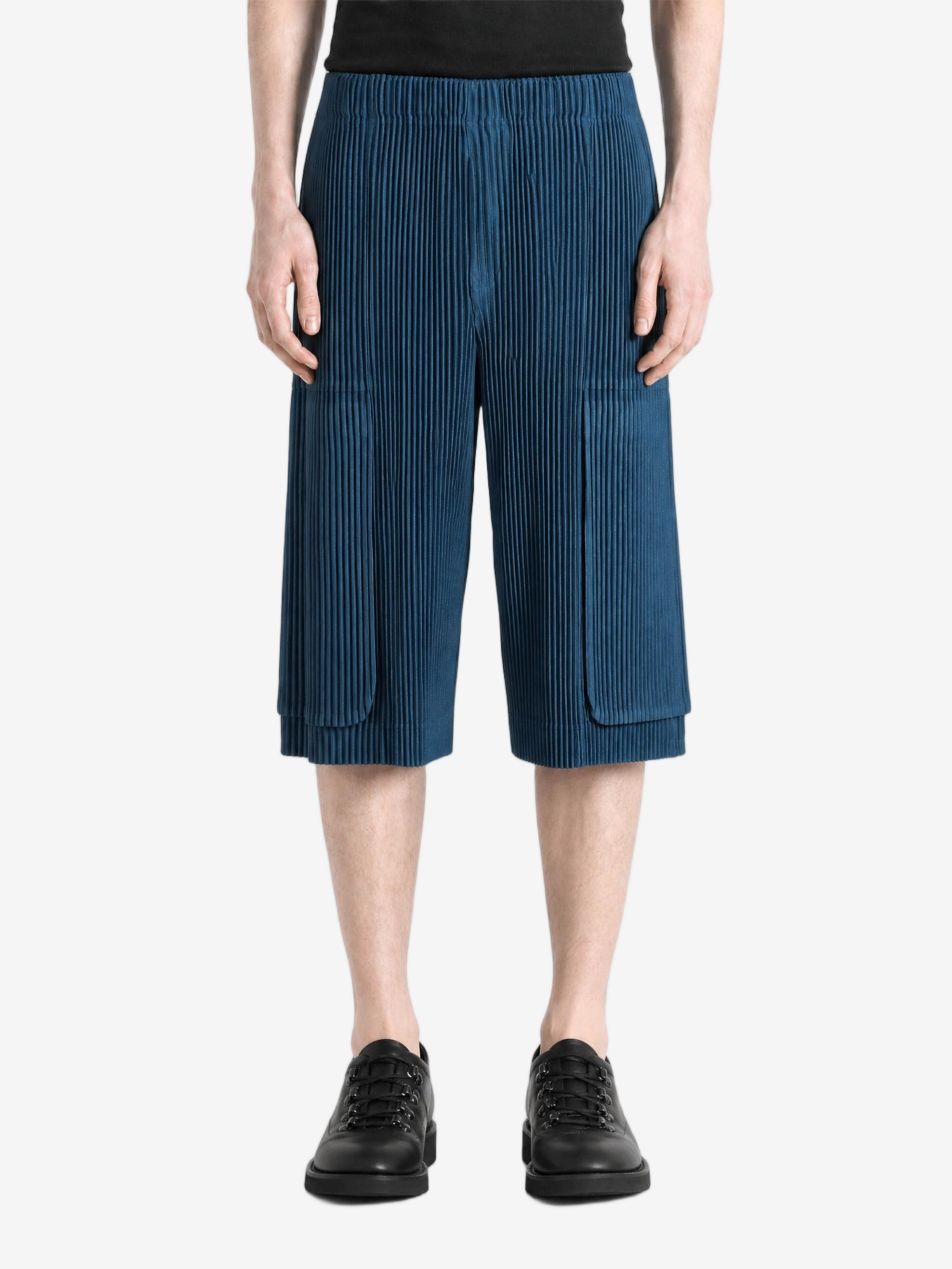 Blue pants, full body view