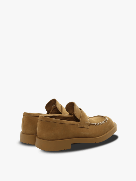 Brown loafers-mules, side view